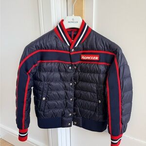 Moncler Blue and Red Puffer Jacket
